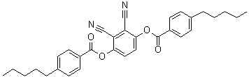 4-Pentylbenzoic acid 2,3-dicyano-1,4-phenylene ester molecular structure (CAS 75942-28-8)