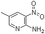 结构式 CAS# 7598-26-7, 2-氨基-3-硝基-5-甲基吡啶