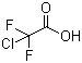 结构式 CAS# 76-04-0, 二氟氯乙酸; 氯二氟乙酸