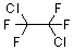 structure of CAS# 76-14-2, 1,2-Dichloro-1,1,2,2-tetrafluoroethane;Dichloro-1,1,2,2-tetrafluoroethane; F 114; F 114 (halocarbon); FC 114; FKW 114; Fluorocarbon 114; Freon 114; Frigen 114; Frigiderm; Fron 114; Genetron 114; Genetron 316; Ledon 114; Propellant 114; R 114; R 114 (halocarbon); Refrigerant 114; Ucon 114; sym-Dichlorotetrafluoroethane
