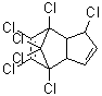 structure of CAS# 76-44-8, Heptachlor;1,4,5,6,7,8,8-Heptachloro-3alpha,4,7,7alpha-tetrahydro-4,7-endo-methanoindene; 3-Chlorochlordene; Aahepta; Agroceres; Arbinex 30TN; E 3314; ENT 15,152; GPKh; Hepta
