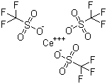结构式 CAS# 76089-77-5, 三氟甲磺酸铈(III)