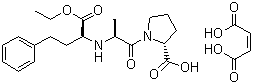结构式 CAS# 76095-16-4, 马来酸依那普利; N-[(S)-1-(乙氧羰基)-3-苯丙基]-L-丙氨酰-L-脯氨酸马来酸盐