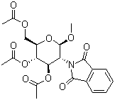 甲基 3,4,6-O-三乙酰基-2-脱氧-2-邻苯二甲酰亚氨基-beta-D-吡喃葡萄糖苷分子结构 (CAS 76101-13-8)