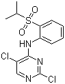 结构式 CAS# 761440-16-8, 2,5-二氯-N-[2-[(1-甲基乙基)磺酰基]苯基]-4-嘧啶胺