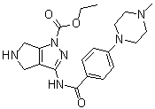 structure of CAS# 761443-50-9, 3-[[4-(4-Methylpiperazin-1-yl)benzoyl]amino]-1-ethoxycarbonyl-4,6-dihydro-1H-pyrrolo[3,4-c]pyrazole