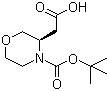 (R)-4-Boc-3-morpholineacetic acid molecular structure (CAS 761460-03-1)
