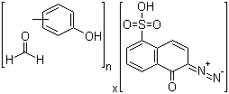甲酚-甲醛共聚物 1,2-二叠氮基萘醌-5-磺酸酯分子结构 (CAS 76169-06-7)