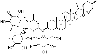 重楼皂甙 F分子结构 (CAS 76296-74-7)