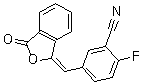 2-Fluoro-5-[(3-oxo-1(3H)-isobenzofuranylidene)methyl]benzonitrile molecular structure (CAS 763114-25-6)