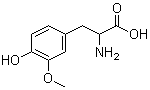 structure of CAS# 7636-26-2, 3-(4-Hydroxy-3-methoxyphenyl)alanine;2-Amino-3-(4-hydroxy-3-methoxyphenyl)propanoic acid; 3-Methoxy-4-hydroxyphenylalanine; 3-Methoxy-dl-tyrosine; 4-Hydroxy-3-methoxyphenylalanine; DL-3-Methoxy-4-hydroxyphenylalanine; DL-3-Methoxytyrosine; DL-3-O-Methyldopa; NSC 122476