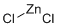 Zinc chloride molecular structure (CAS 7646-85-7)