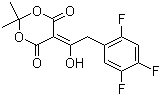 5-[1-Hydroxy-2-(2,4,5-trifluorophenyl)ethylidene]-2,2-dimethyl-1,3-dioxane-4,6-dione molecular structure (CAS 764667-64-3)