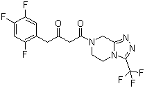(2Z)-4-Oxo-4-[3-(trifluoromethyl)-5,6-dihydro-[1,2,4]triazolo[4,3-a]pyrazine-7(8H)-yl]-1-(2,4,5-trifluorophenyl)butan-2-one molecular structure (CAS 764667-65-4)