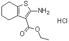 2-Amino-4,5,6,7-tetrahydrobenzo[b]thiophene-3-carboxylic acid ethyl ester hydrochloride molecular structure (CAS 76488-06-7)