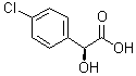 (S)-4-氯扁桃酸分子结构 (CAS 76496-63-4)