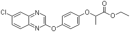 structure of CAS# 76578-14-8, Quizalofop-ethyl;Ethyl 2-[4-(6-chloro-2-quinoxalinyloxy)phenoxy]propionate