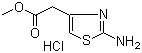 (2-氨基噻唑-4-基)乙酸甲酯盐酸盐分子结构 (CAS 76629-18-0)