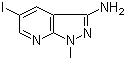 结构式 CAS# 766515-35-9, 5-碘-1-甲基-1H-吡唑并[3,4-b]吡啶-3-胺
