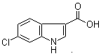 结构式 CAS# 766557-02-2, 6-氯吲哚-3-甲酸