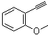 structure of CAS# 767-91-9, 2-Ethynylanisole;(2-Methoxyphenyl)acetylene; (2-Methoxyphenyl)ethyne; (o-Methoxyphenyl)acetylene; 1-Ethynyl-2-methoxybenzene