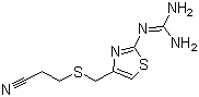 3-(2-Guanidino-thiazol-4-yl-methylthio)-propionitrile molecular structure (CAS 76823-93-3)
