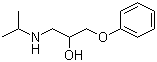 1-(异丙基氨基)-3-苯氧基-2-丙醇分子结构 (CAS 7695-63-8)