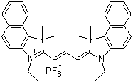 3-乙基-2-[3-(3-乙基-1,3-二氢-1,1-二甲基-2H-苯并[e]吲哚-2-亚基)-1-丙烯-1-基]-1,1-二甲基-1H-苯并[e]吲哚鎓六氟磷酸盐分子结构 (CAS 769933-13-3)