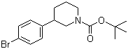 结构式 CAS# 769944-73-2, 3-(4-溴苯基)哌啶-1-甲酸叔丁酯