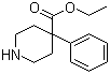 Ethyl 4-phenylpiperidine-4-carboxylate molecular structure (CAS 77-17-8)