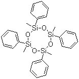 1,3,5,7-四甲基四苯基环四硅氧烷分子结构 (CAS 77-63-4)