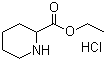 2-哌啶甲酸乙酯盐酸盐分子结构 (CAS 77034-33-4)