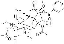 乙酰乌头碱分子结构 (CAS 77181-26-1)