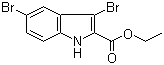 Ethyl 3,5-dibromo-1H-indole-2-carboxylate molecular structure (CAS 77185-78-5)
