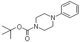 4-苯基哌嗪-1-羧酸叔丁酯分子结构 (CAS 77278-63-8)