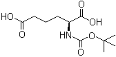 结构式 CAS# 77302-72-8, N-叔丁氧羰基-L-高谷氨酸
