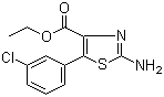 2-氨基-5-(3-氯苯基)噻唑-4-甲酸乙酯分子结构 (CAS 77505-90-9)