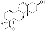 (3beta)-3,17a-Dihydroxy-D-homopregn-5-en-20-one molecular structure (CAS 77522-86-2)