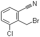 structure of CAS# 77533-18-7, 3-Chloro-2-(bromomethyl)benzonitrile
