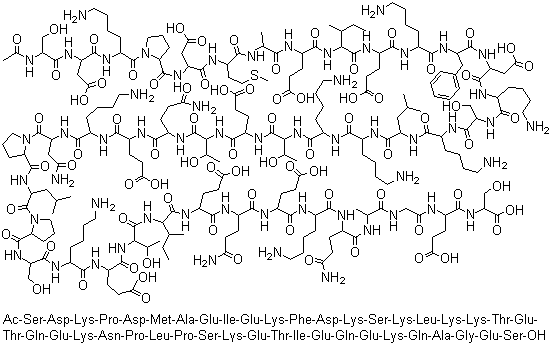 Thymosin beta 4 acetate molecular structure (CAS 77591-33-4)