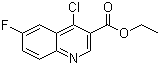 Ethyl 4-chloro-6-fluoroquinoline-3-carboxylate molecular structure (CAS 77779-49-8)