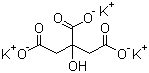 Tripotassium citrate molecular structure (CAS 7778-49-6)