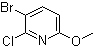3-Bromo-2-chloro-6-methoxypyridine molecular structure (CAS 777931-67-6)