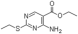 结构式 CAS# 778-97-2, 2-乙硫基-4-氨基嘧啶-5-羧酸乙酯