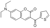 结构式 CAS# 77820-11-2, 7-二乙基氨基-3-噻吩甲酰基-香豆素