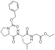 structure of CAS# 7784-82-9, N-[N-[1-[(Phenylmethoxy)carbonyl]-L-prolyl]-L-leucyl]glycine ethyl ester;NSC 89247