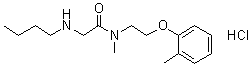 2-(丁基氨基)-N-甲基-N-[2-(2-甲基苯氧基)乙基]乙酰胺单盐酸盐分子结构 (CAS 77883-42-2)