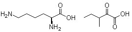 3-Methyl-2-oxopentanoic acid compd. with L-lysine (1:1) molecular structure (CAS 78000-31-4)