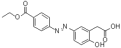 5-[2-[4-(Ethoxycarbonyl)phenyl]diazenyl]-2-hydroxybenzeneacetic acid molecular structure (CAS 78028-01-0)