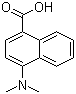 4-(Dimethylamino)-1-naphthalenecarboxylic acid molecular structure (CAS 78062-03-0)